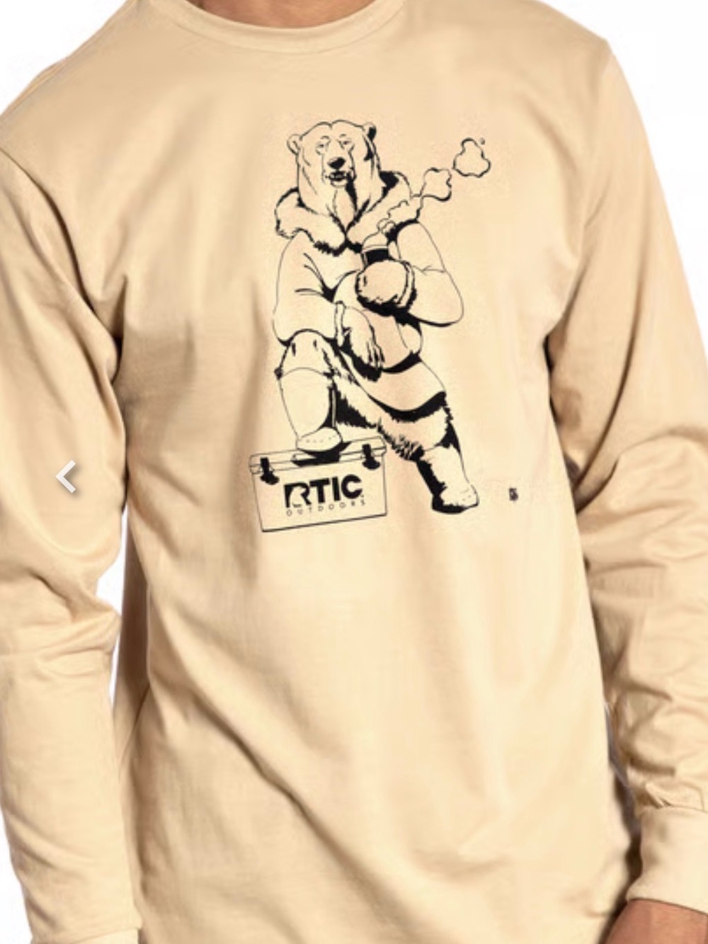 RTIC outdoors Cream Graphic Long Sleeve Tee XL